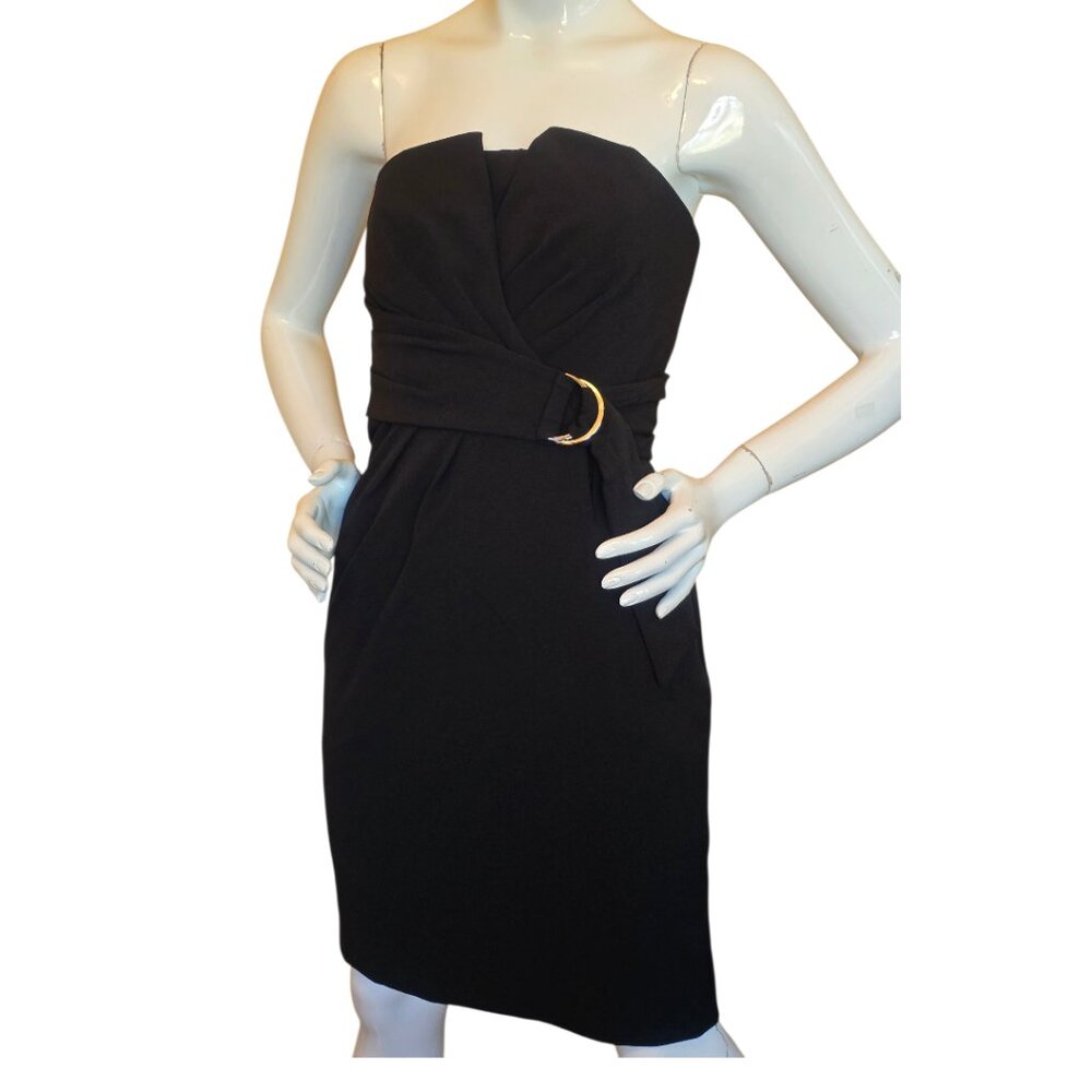 ANTONIO MELANI Strapless Little Black Dress sz 4